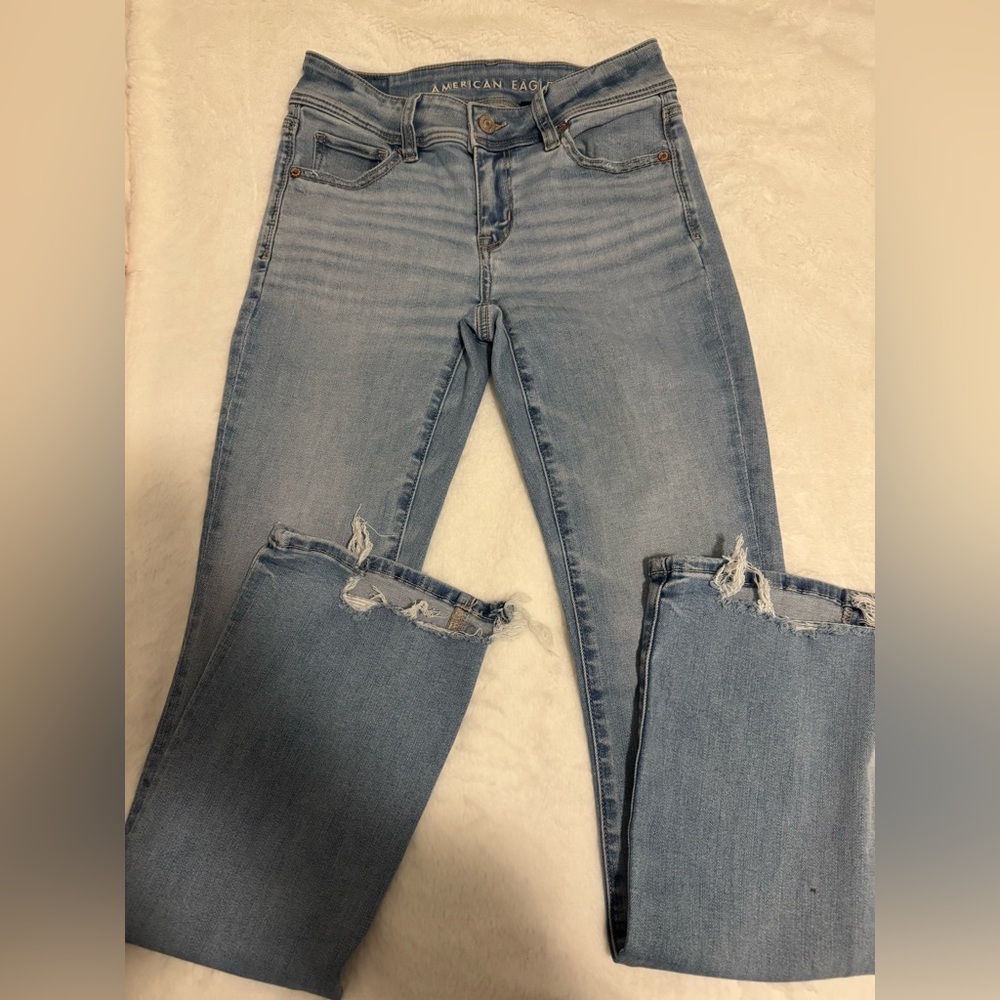 American Eagle Next Level Stretch low-rise flare/bootcut jeans